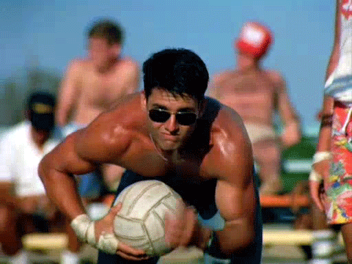 Tom Cruise volleyball.gif